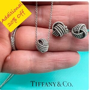 🔴DEAL OF THE MONTH🔴Authentic TIFFANY & CO Vintage Silver Knot Jewelry Set🔴